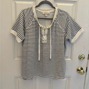 Michael Kors lace up sweatshirt top